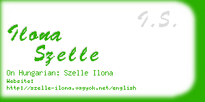 ilona szelle business card